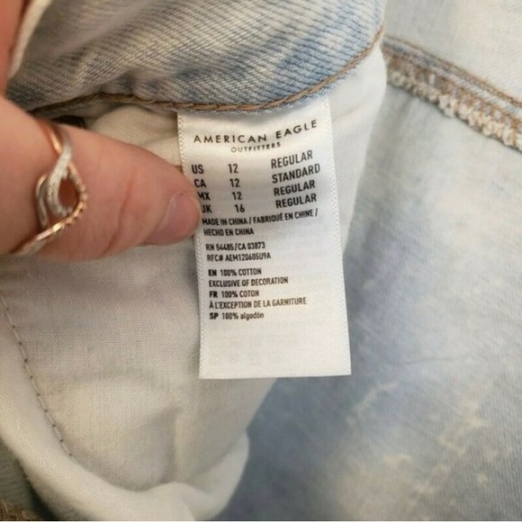 AMERICAN EAGLE - Womens Light Cutoff Straight Jeans, EUC> Sz 12 - Picture 8 of 8